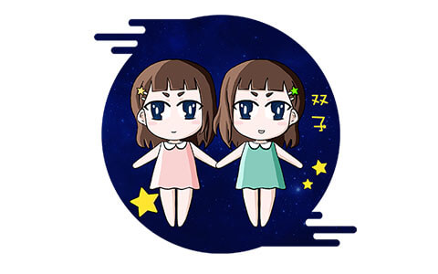 从星空走来很萌的双子座宝宝图片