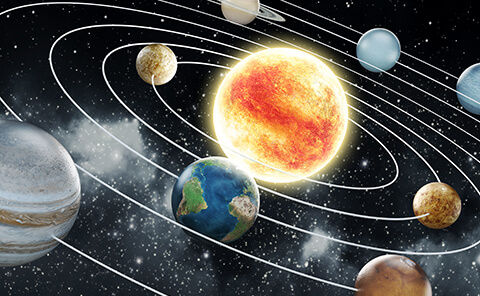 水星与九大行星的相位