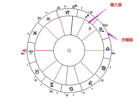 天蝎座落在第八宫-十大行星落8宫解读