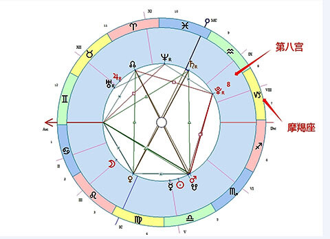 摩羯座落在第八宫-十大行星落8宫解读