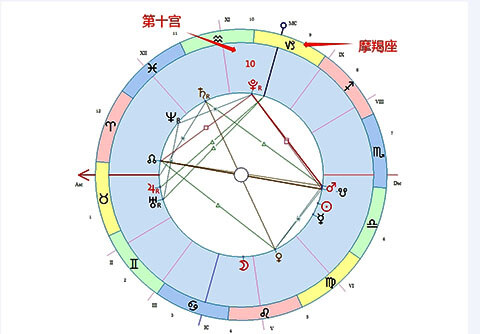 摩羯座落在第十宫-十大行星落10宫解读